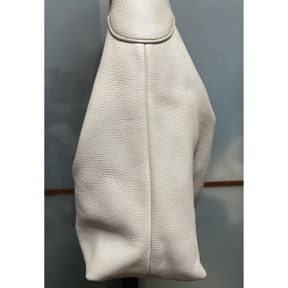 Dooney & Bourke Belvedere XL Ivory Pebbled Leather Hobo Shoulder Hand Bag Purse - Picture 4 of 16